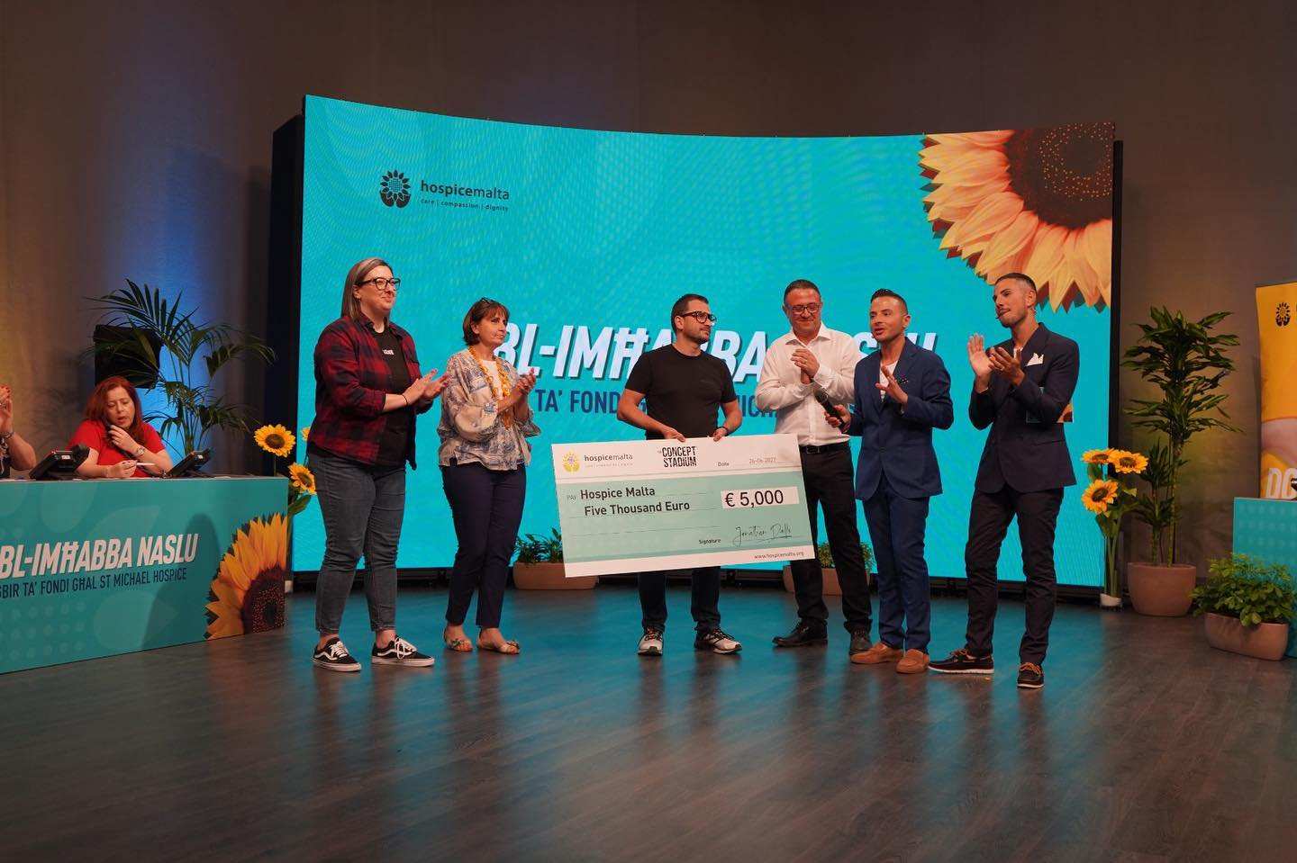The Concept Stadium supports Hospice Malta with another €5,000 donation
